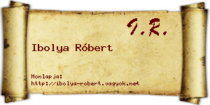 Ibolya Róbert névjegykártya